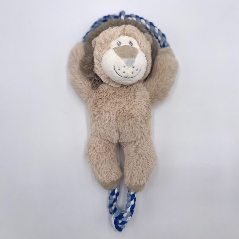 Lion Dog Toy Squeaky Rope Plush Dog Toy